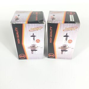 H4 12V Headlight Bulbs Starlight High Performance Halogen Lamp Pair